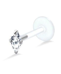 Marquise Shaped Stone Labrets Push-in LA-190
